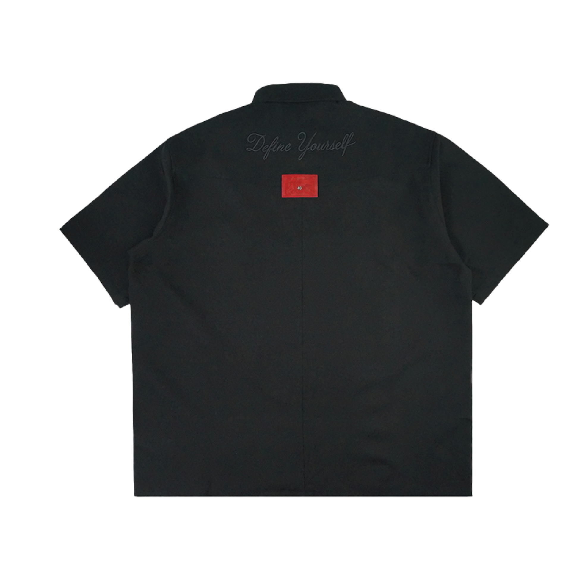 EGLAF | RU Embroidery Chest Logo Shirt Black - SWAGANZ