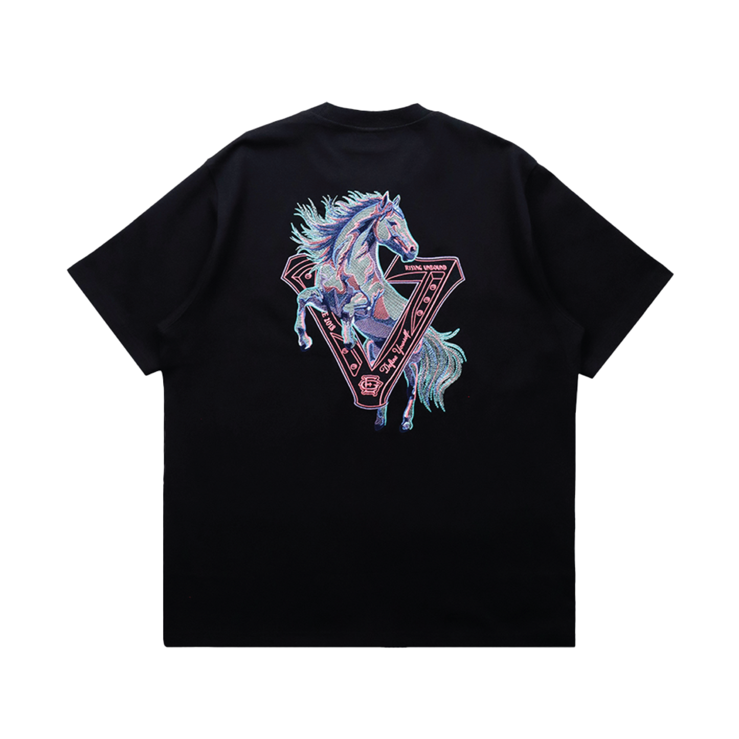 EGLAF | RU Embroidery Stallion Tee Black
