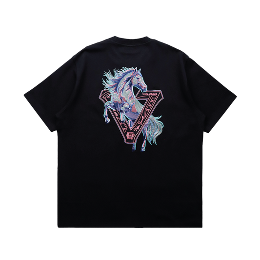 EGLAF | RU Embroidery Stallion Tee Black