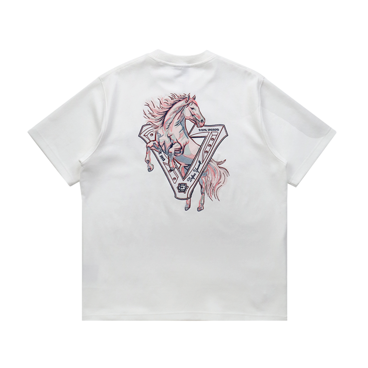 EGLAF | RU Embroidery Stallion Tee White