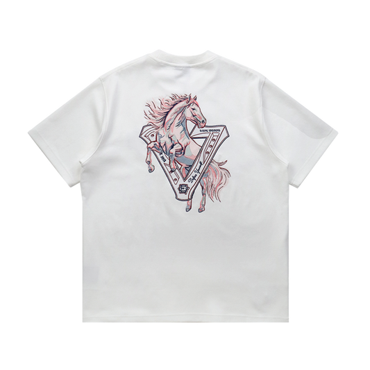 EGLAF | RU Embroidery Stallion Tee White