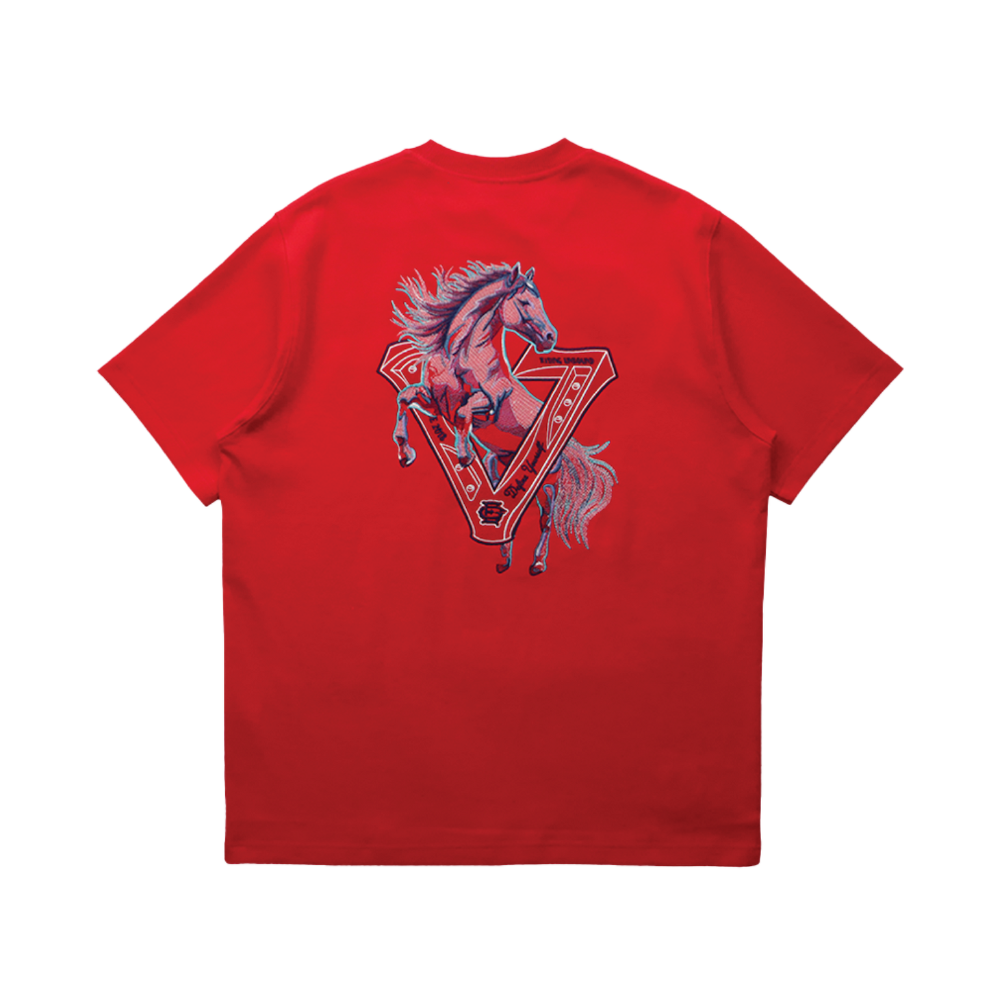 EGLAF | RU Embroidery Stallion Tee Red