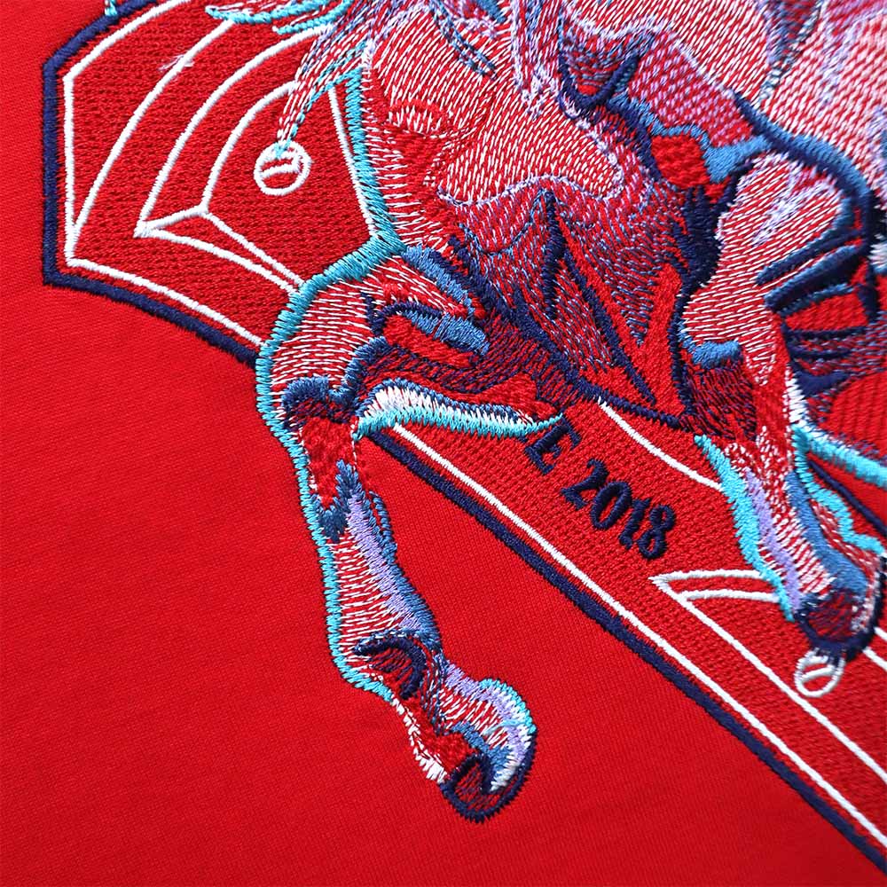 EGLAF | RU Embroidery Stallion Tee Red