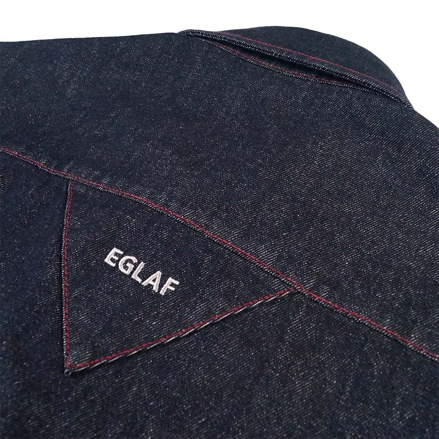 EGLAF | RU Loose Fit Denim Shirt Dark Blue - SWAGANZ