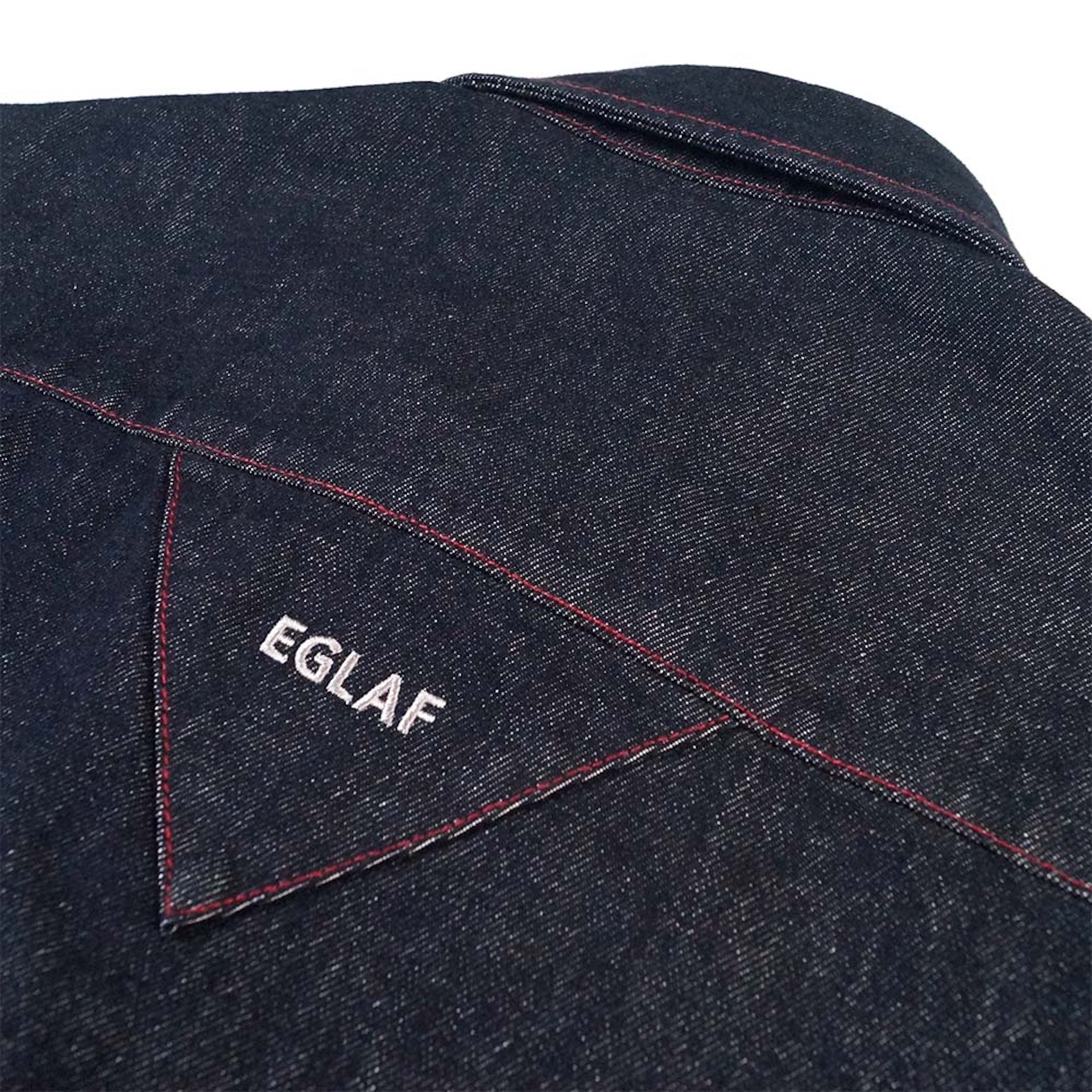 EGLAF | RU Loose Fit Denim Shirt Dark Blue - SWAGANZ