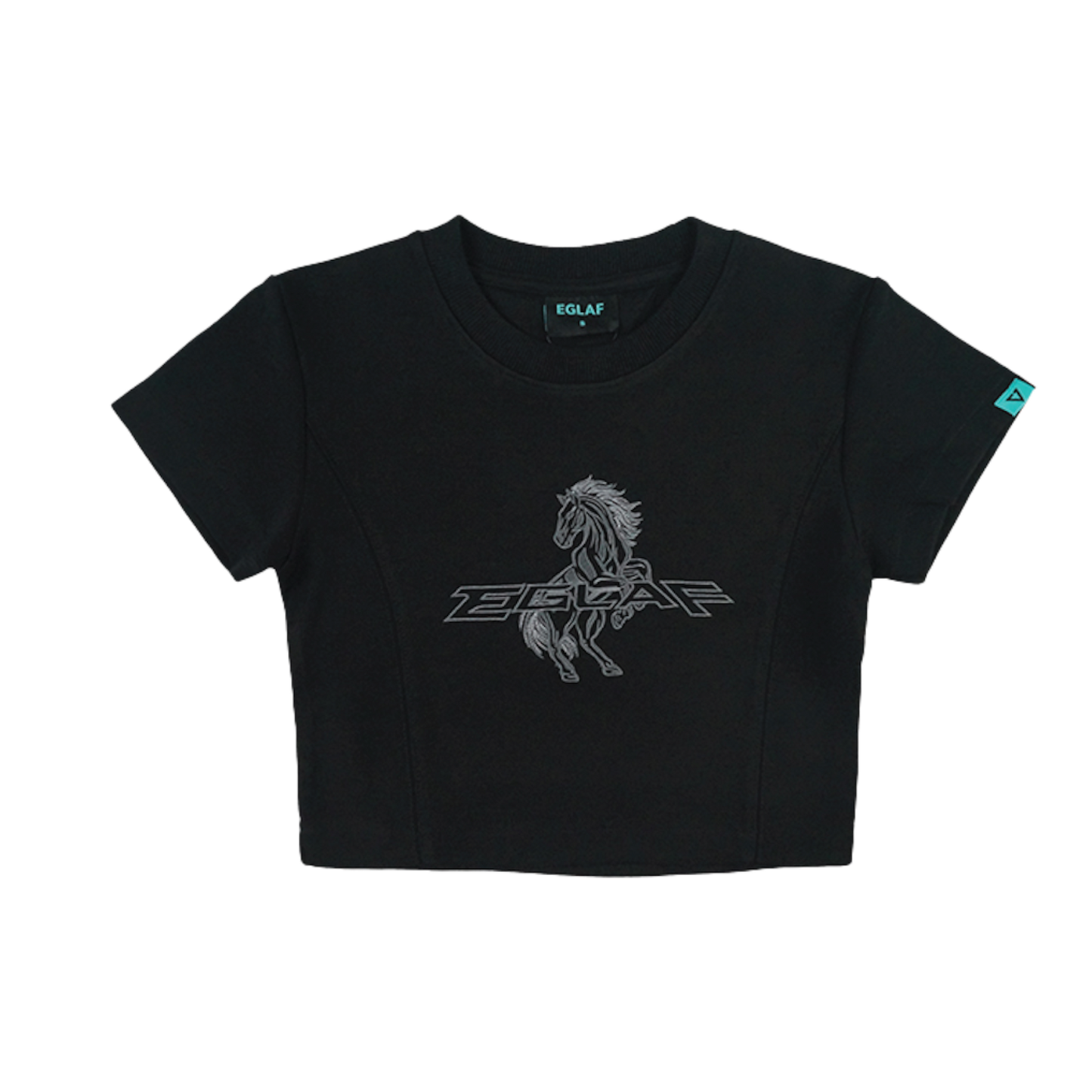 EGLAF | RU Stallion Crop Top Black - SWAGANZ