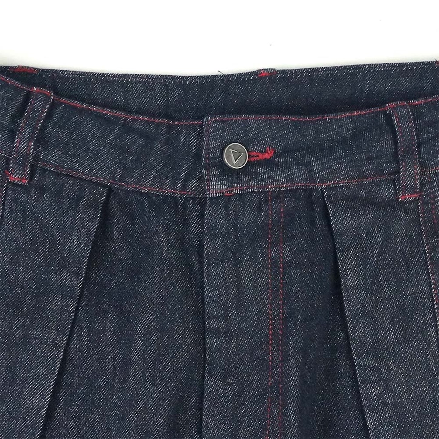 EGLAF | RU Wide Leg Denim Pants Dark Blue - SWAGANZ