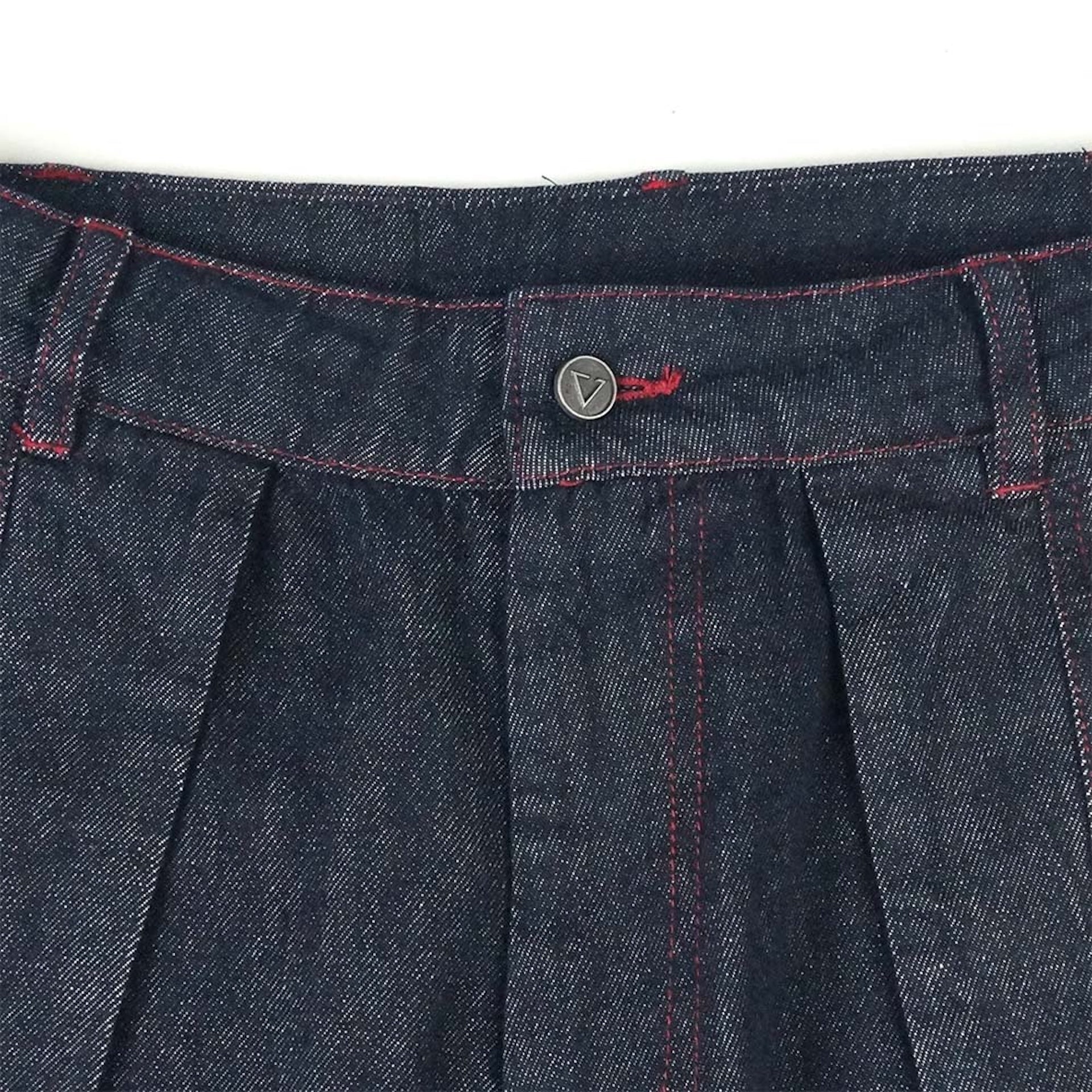 EGLAF | RU Wide Leg Denim Pants Dark Blue - SWAGANZ