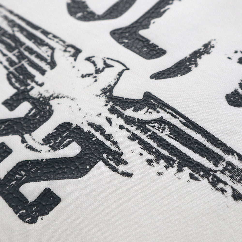 EGLAF | R//W Distressed Texts Tee White