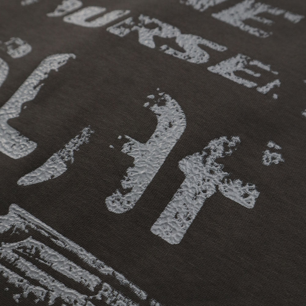 EGLAF | R//W Distressed Texts Tee Grey