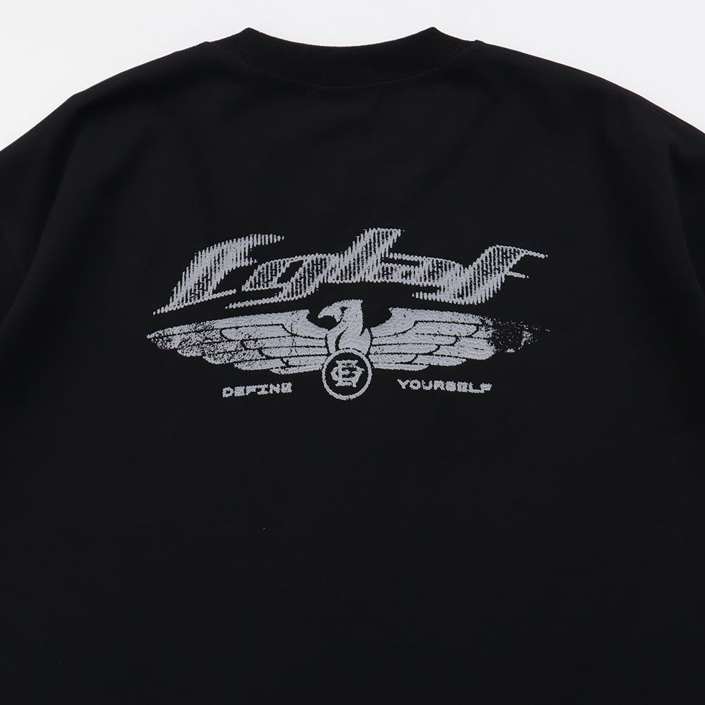 EGLAF | R//W Wings Boxy Tee Black - SWAGANZ