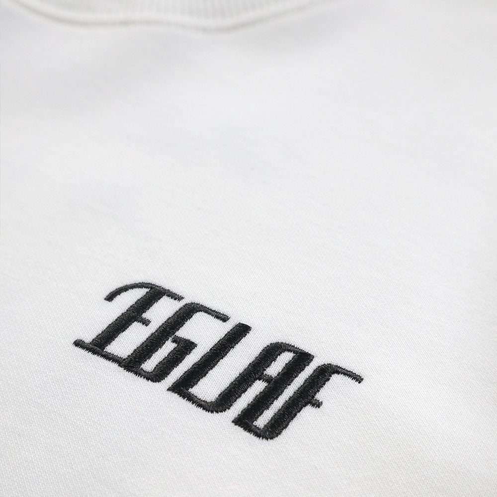 EGLAF | R//W Distressed Texts Tee White