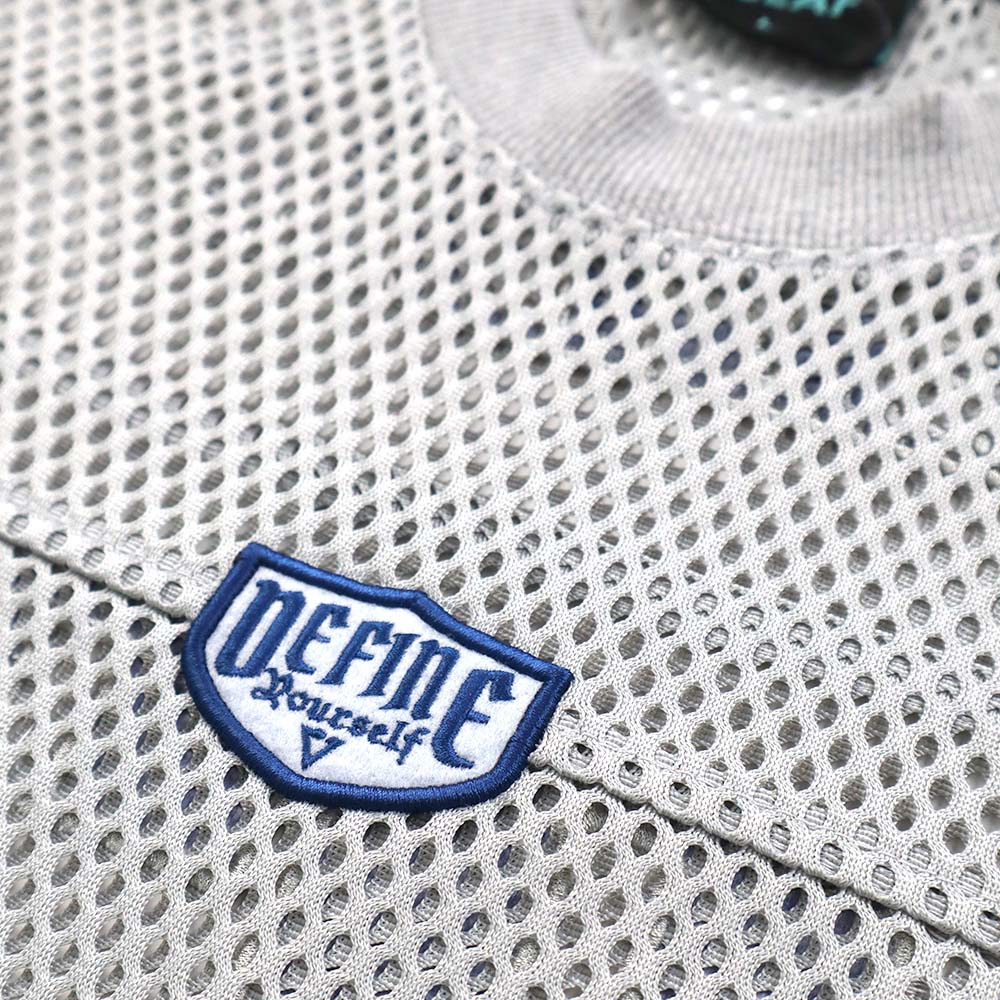 EGLAF | R//W Mesh Boxy Tee Light Grey