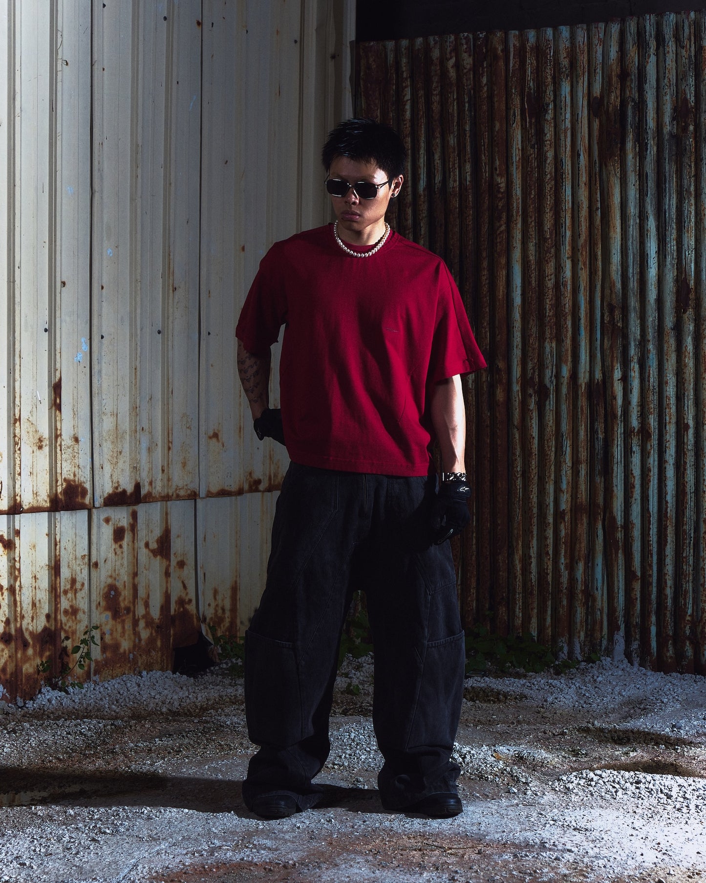 SOCIETY | Aerodyne Int Cropped Tee Red