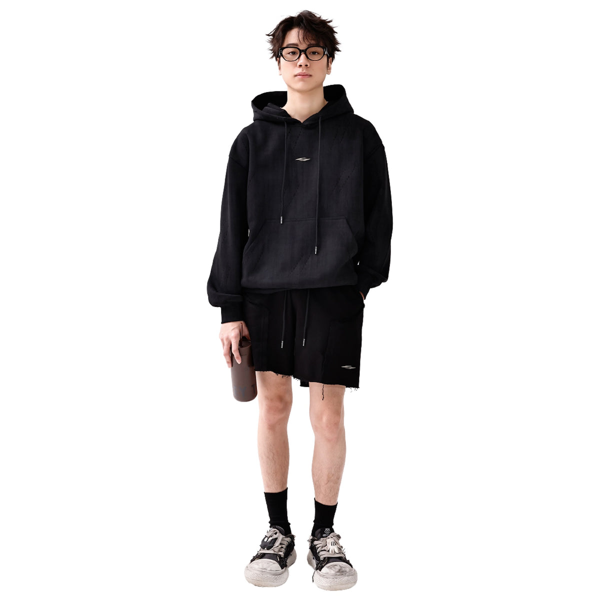 SOCIETY | Form 010 Core Hooded Sweatshirt Black - SWAGANZ