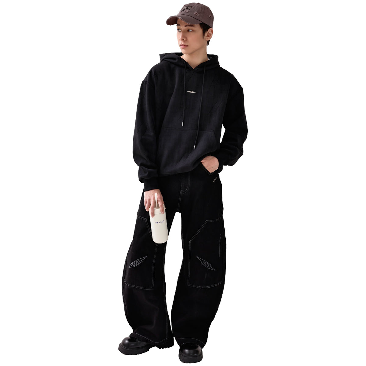 SOCIETY | Form 010 Core Hooded Sweatshirt Black - SWAGANZ