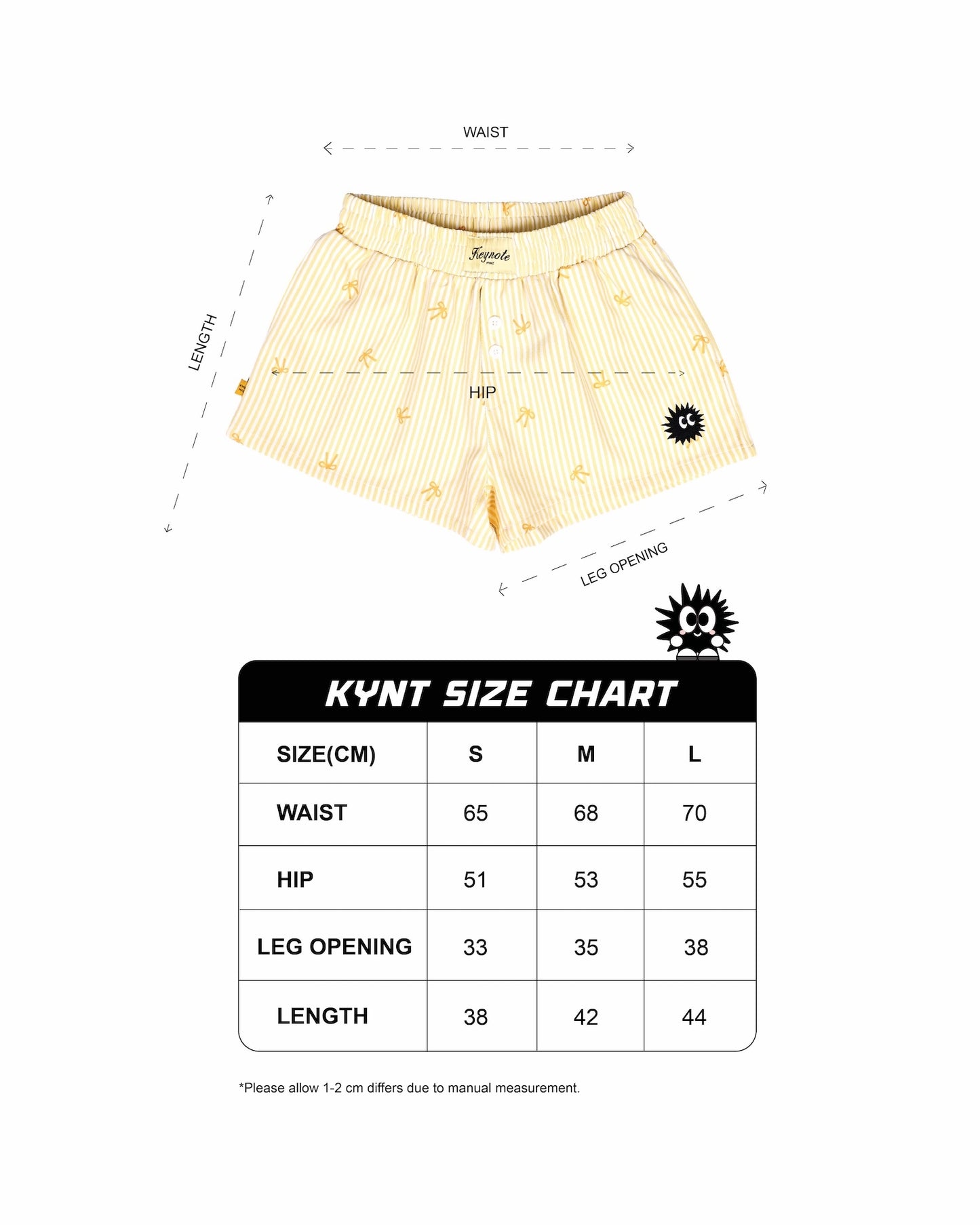 KEYNOTE | Bow Mini Shorts Yellow - SWAGANZ