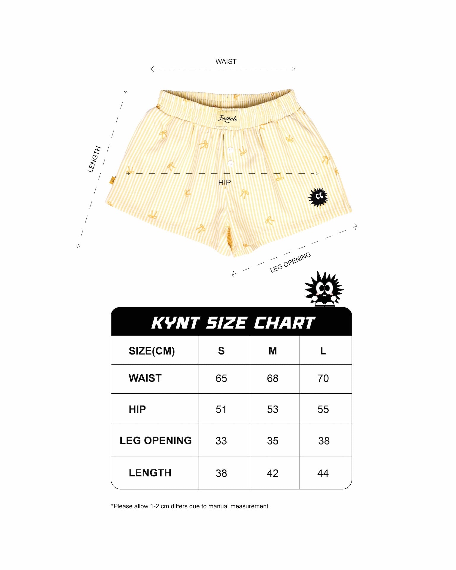 KEYNOTE | Bow Mini Shorts Yellow - SWAGANZ