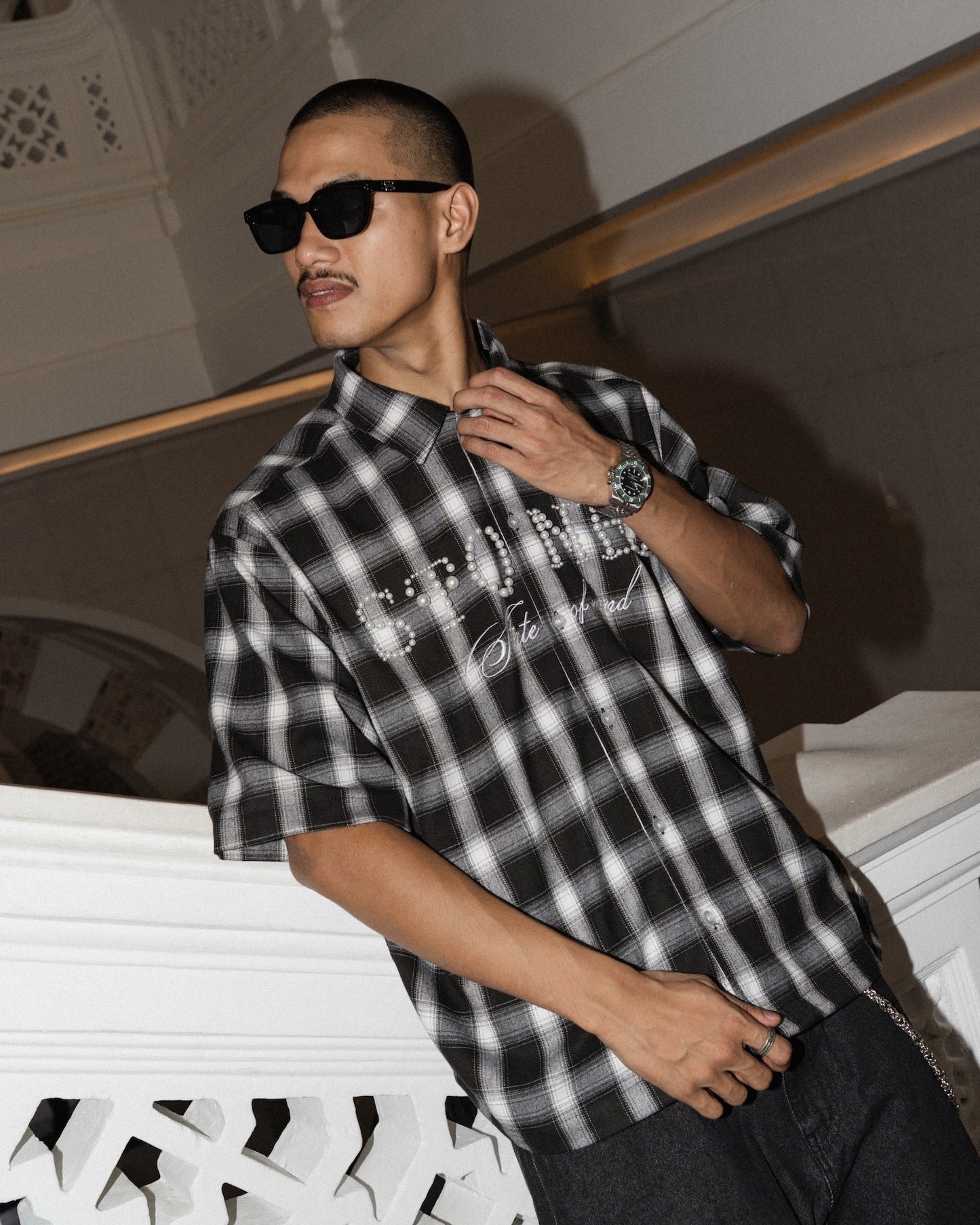 STONED | Pearl Flannel Black - SWAGANZ