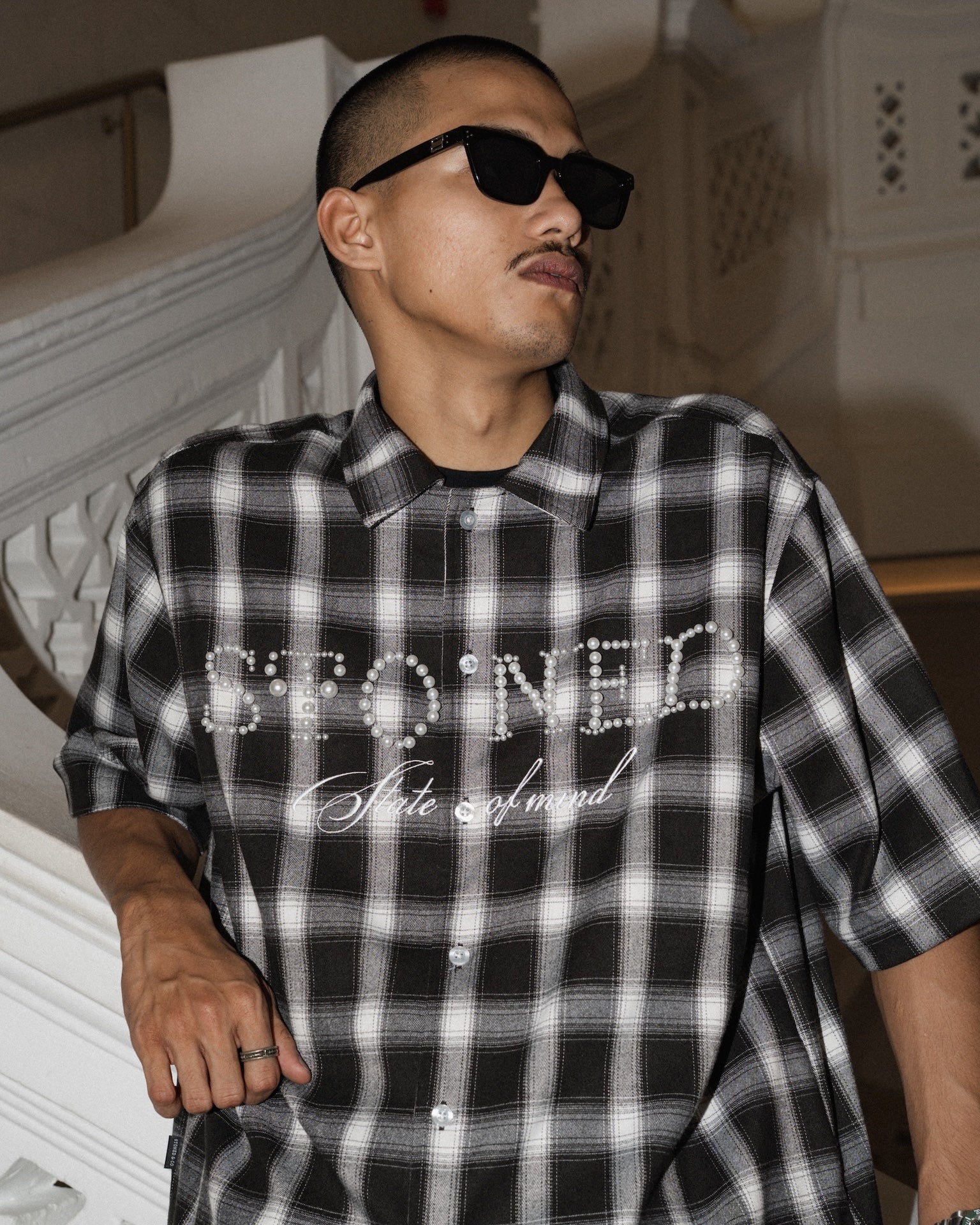 STONED | Pearl Flannel Black - SWAGANZ