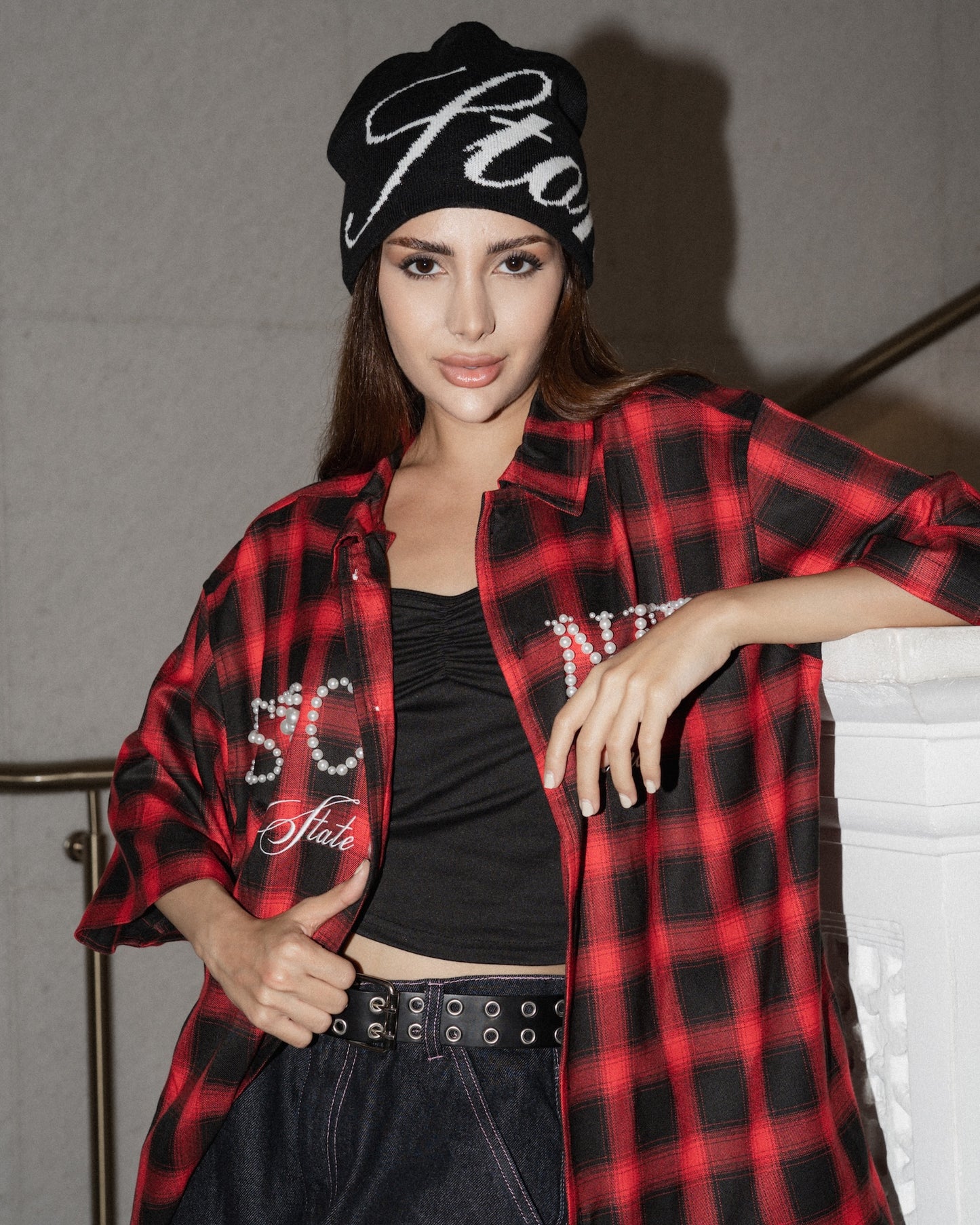 STONED | Pearl Flannel Red - SWAGANZ