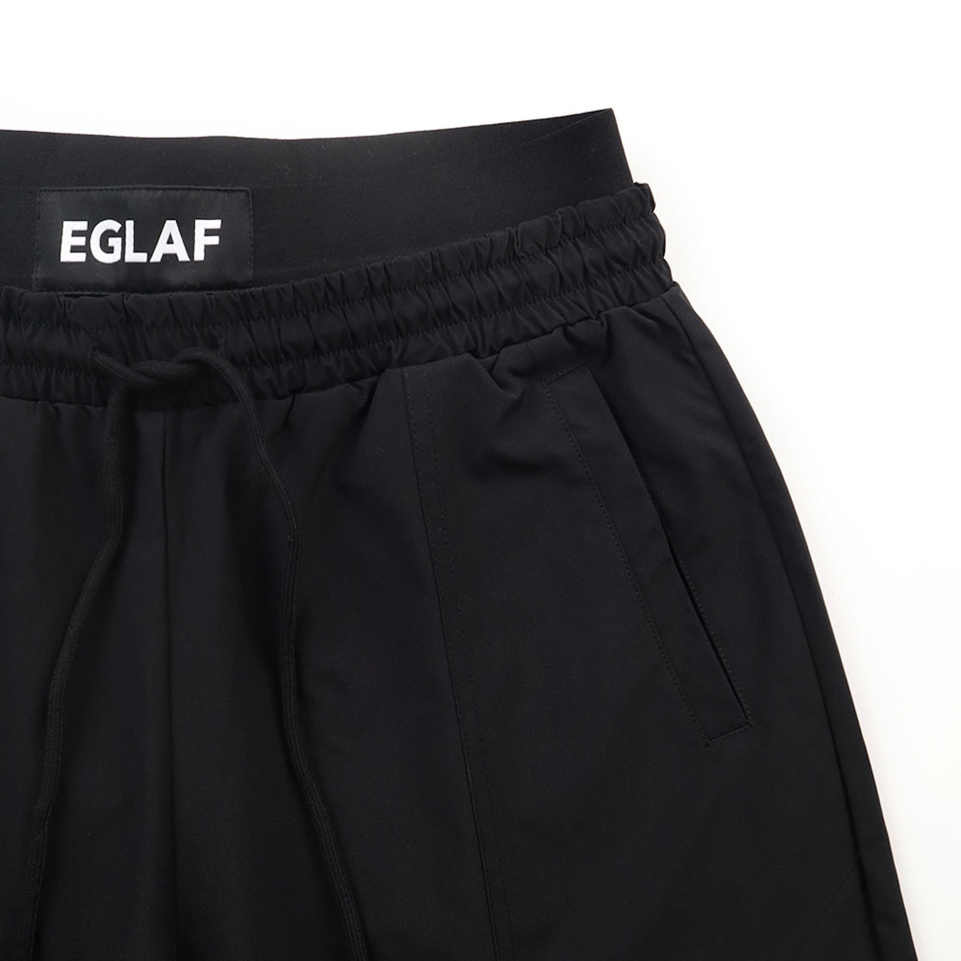 EGLAF | Sculpta Elastic Waist Shorts Black - SWAGANZ