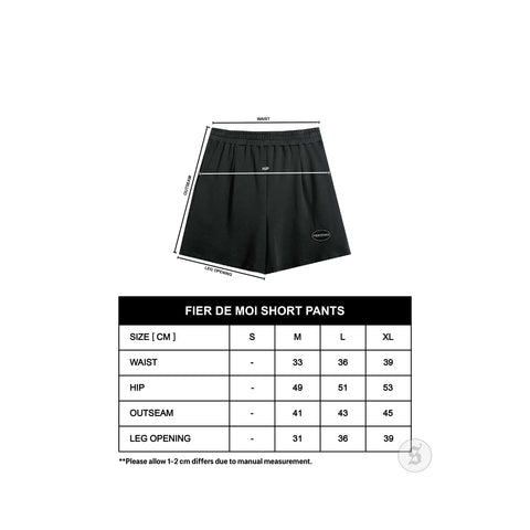 Fier De Moi | Basic Logo Short Pants Khaki