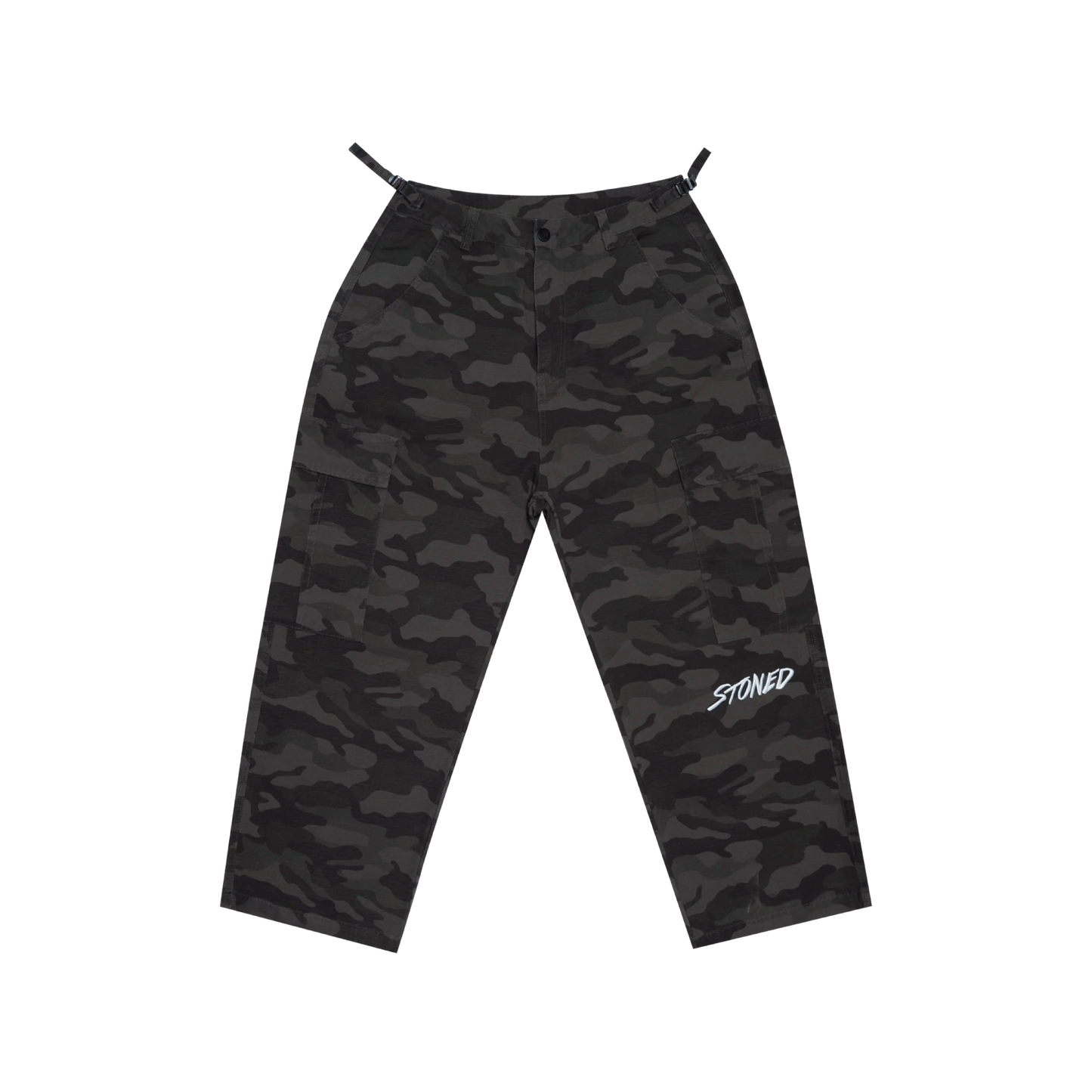 STONED | Camo Cargo Black