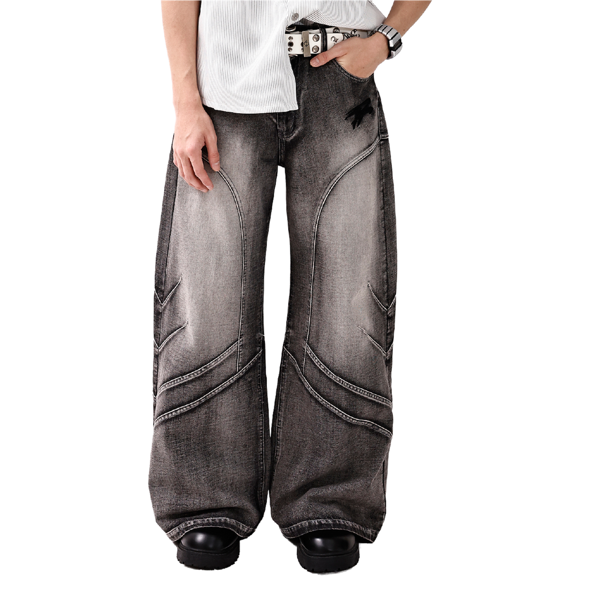 TRNO Arc Denim Pants Black