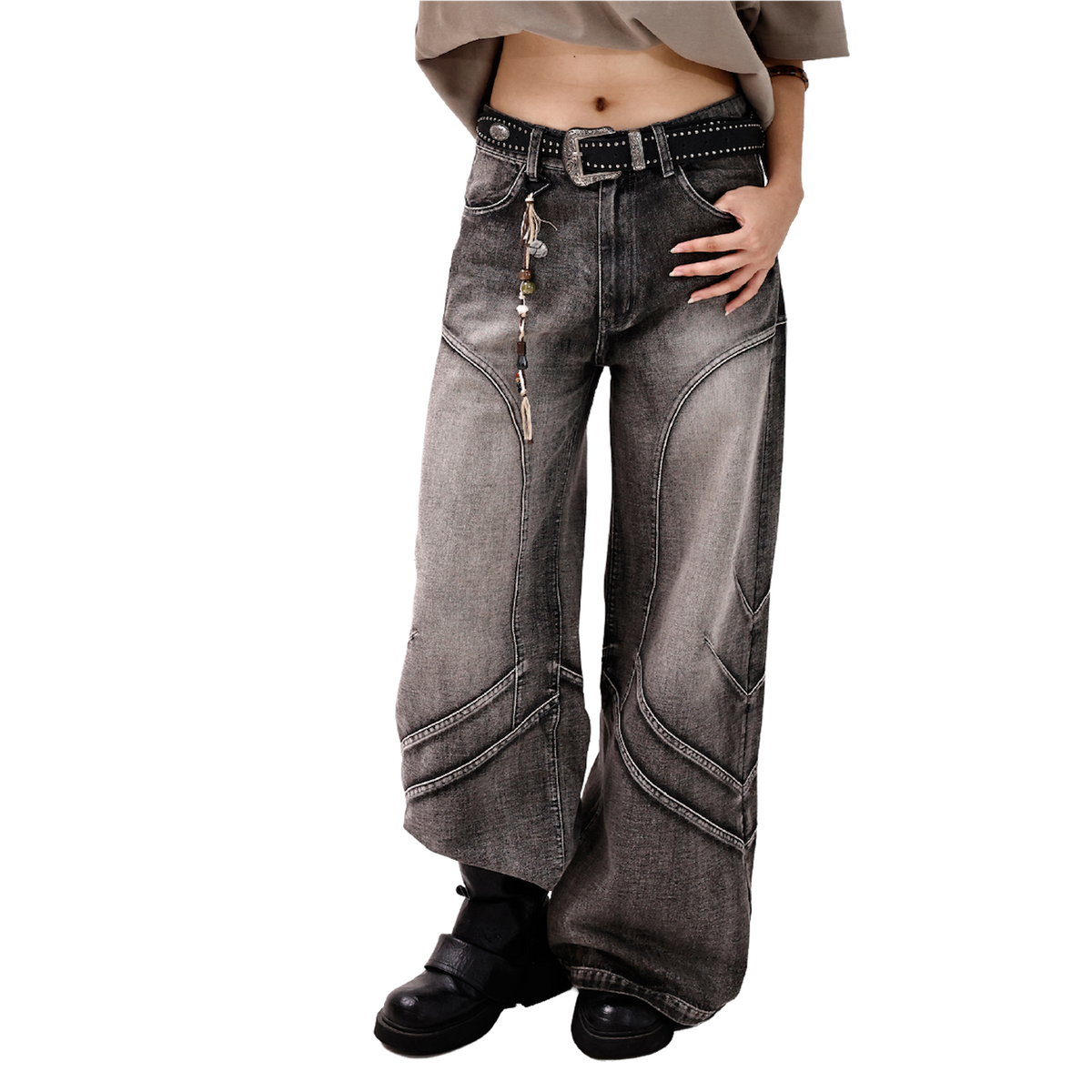 TRNO Arc Denim Pants Black
