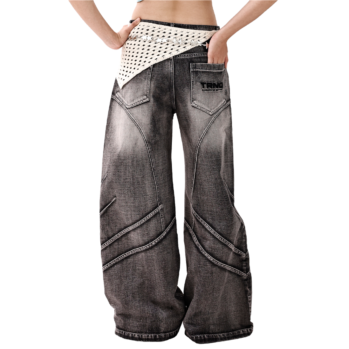 TRNO Arc Denim Pants Black
