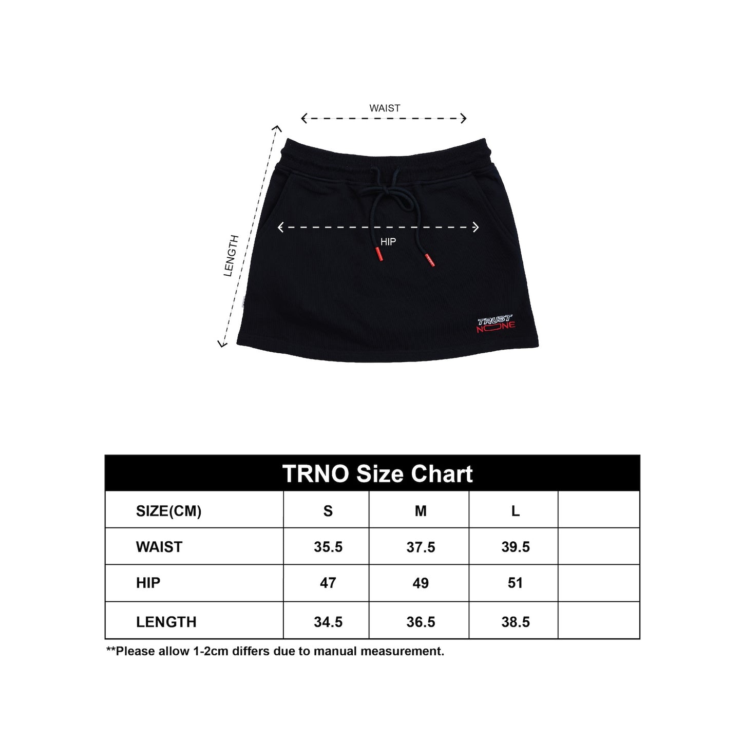 TRNO | Adaptive Skirt Black
