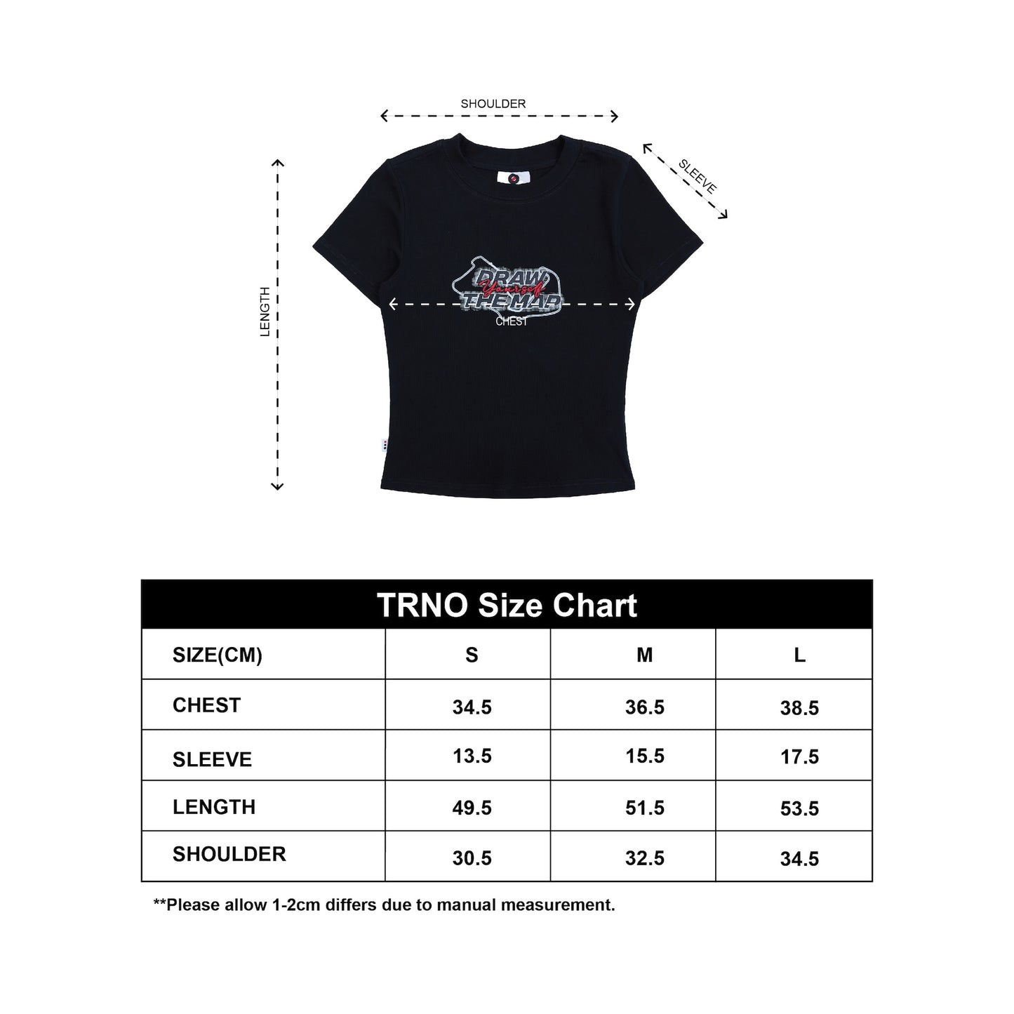TRNO | Line System Crop Top Black
