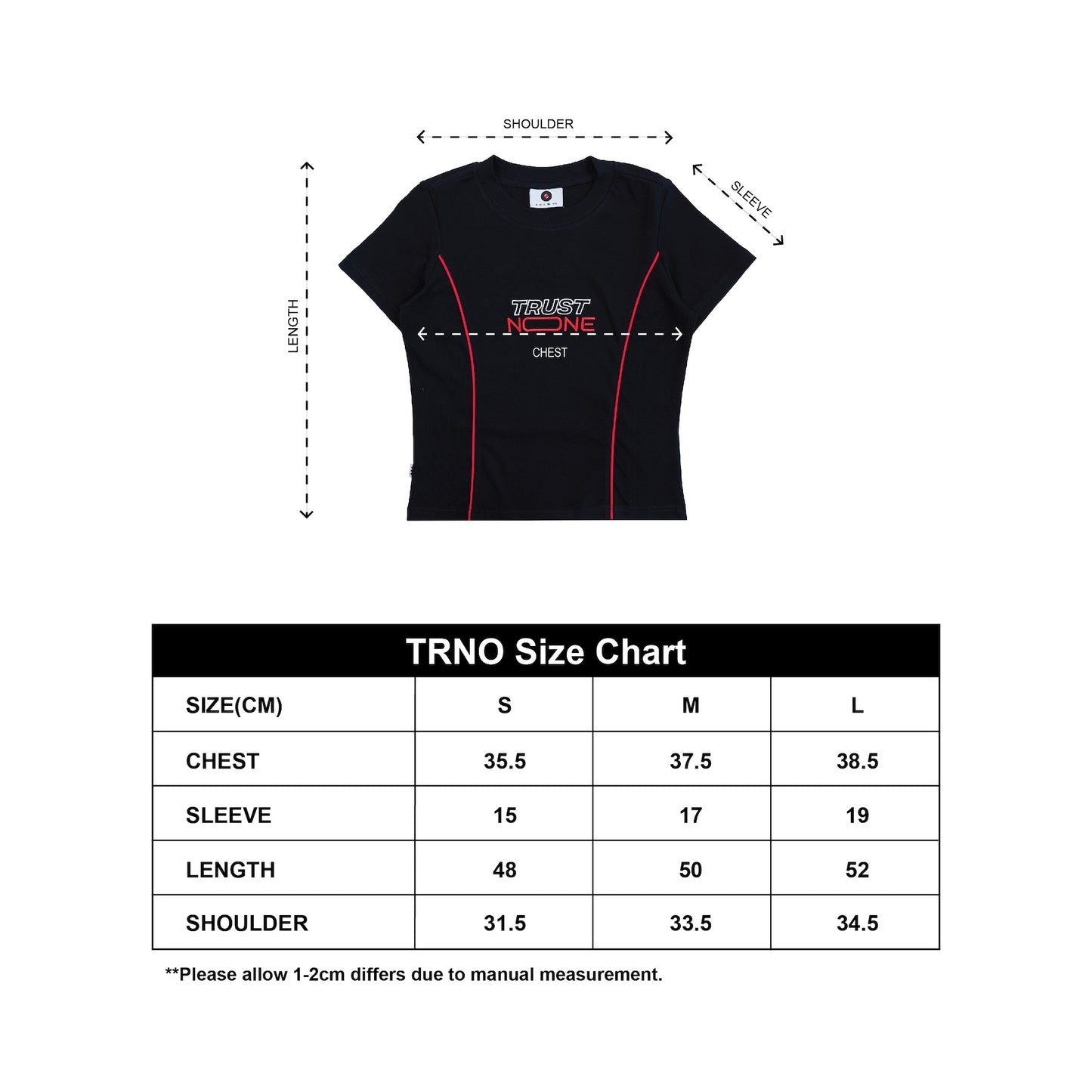 TRNO | Redline Crop Top Black