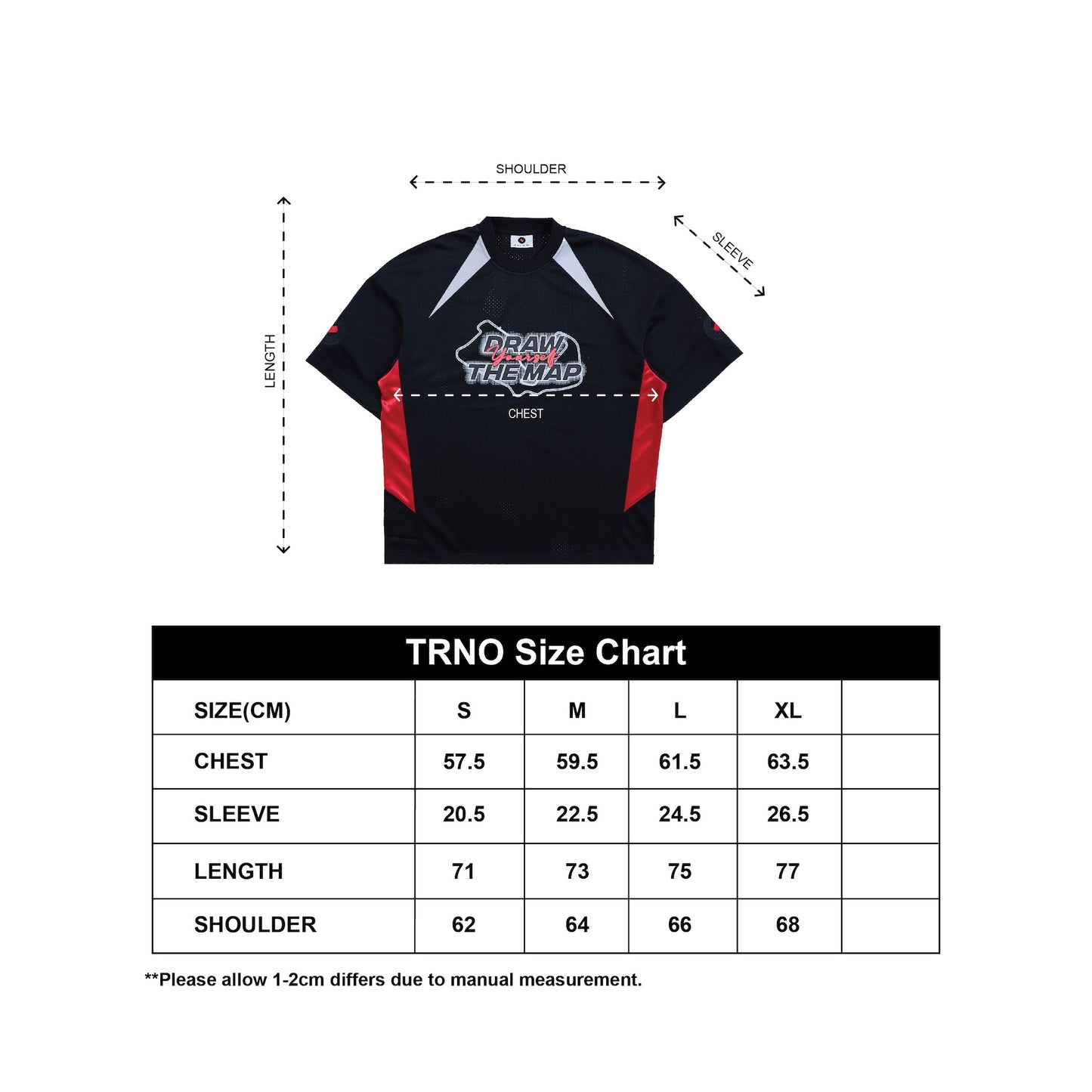 TRNO | Grid Jersey Tee Black