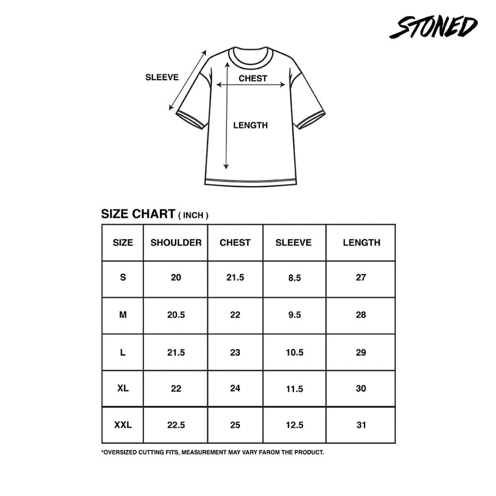 STONED | Cursive Pearl Logo Tee Black - SWAGANZ