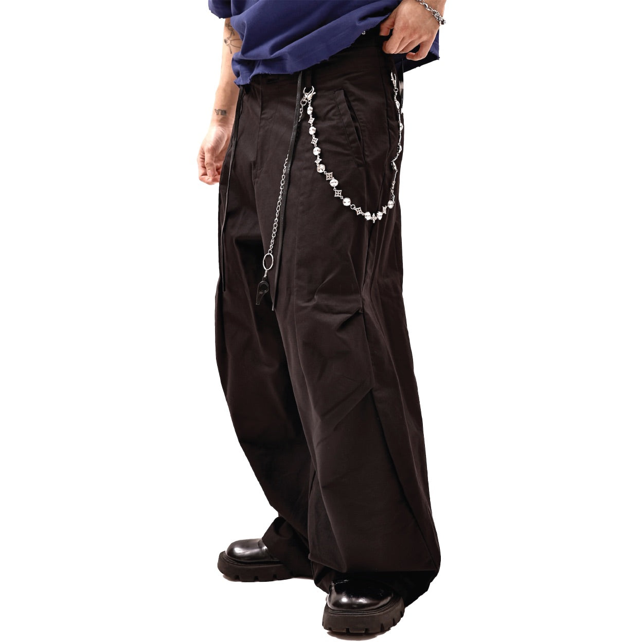 Society | Orda Mechanica Parachute Curved Pants Black - SWAGANZ