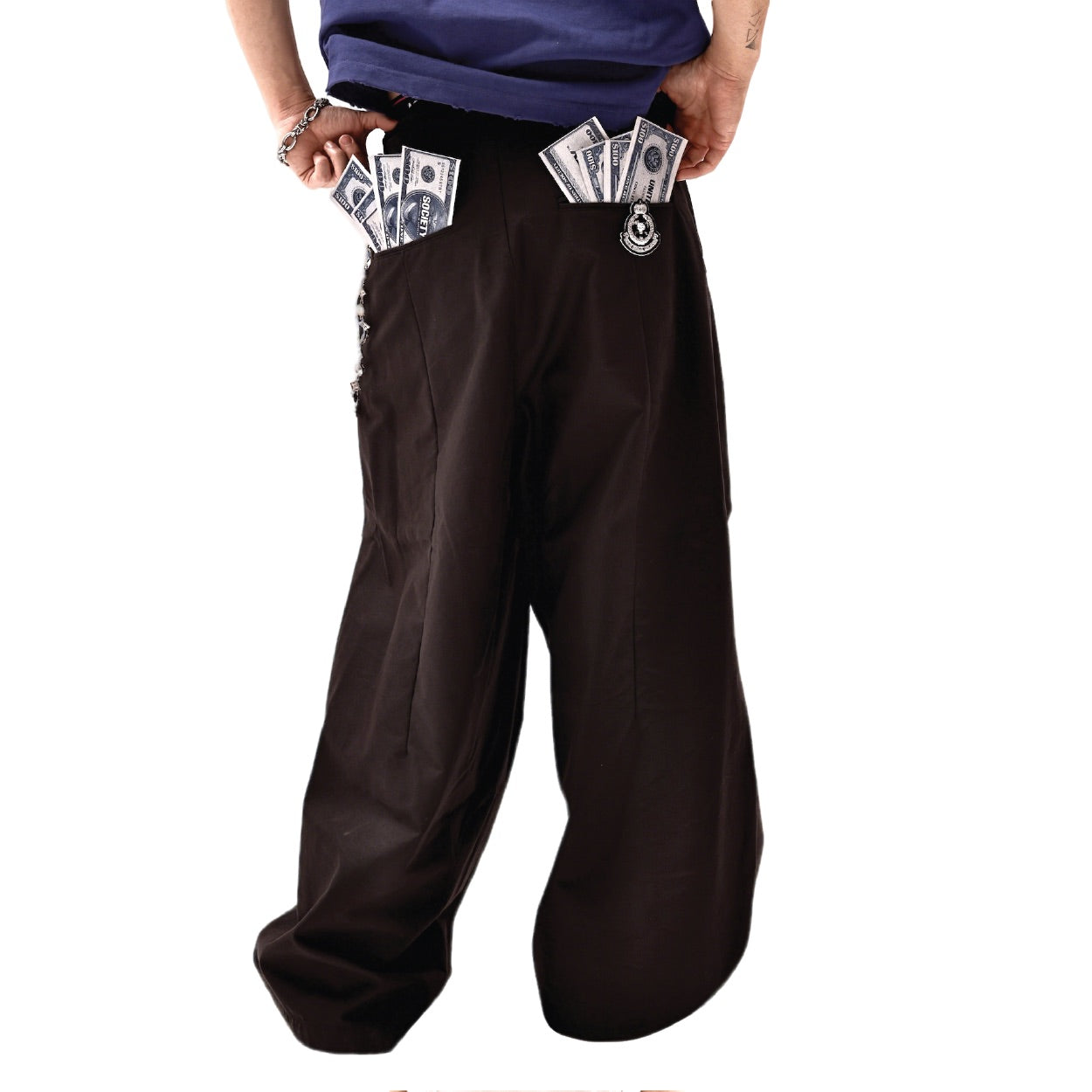 Society | Orda Mechanica Parachute Curved Pants Black - SWAGANZ