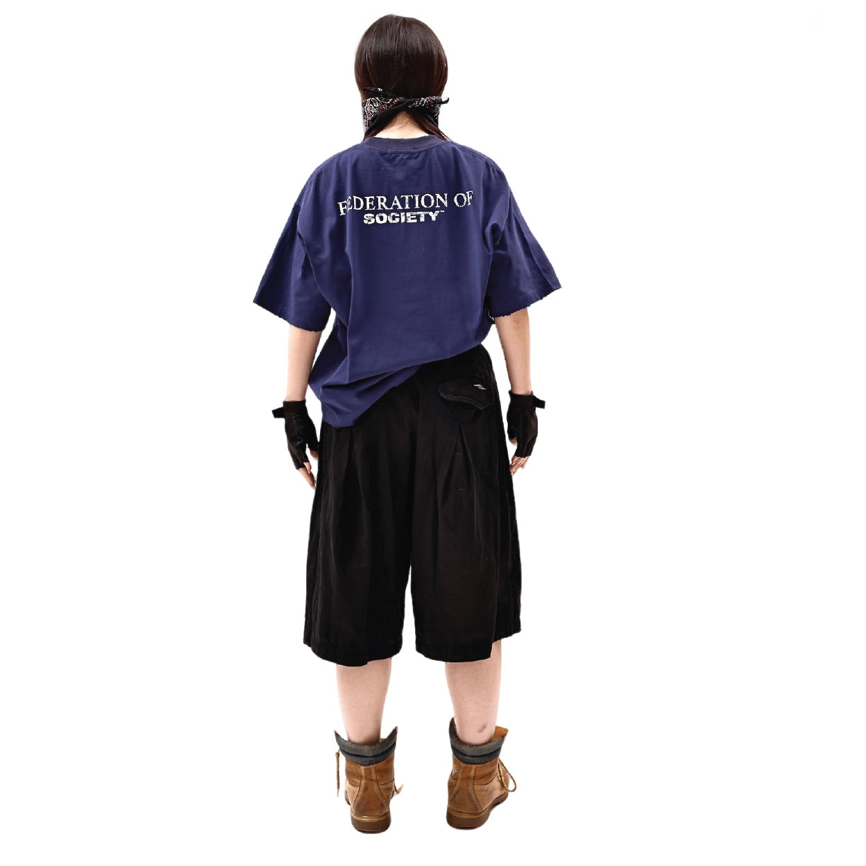 SOCIETY | Orda Mechanica Flag Tee Navy - SWAGANZ