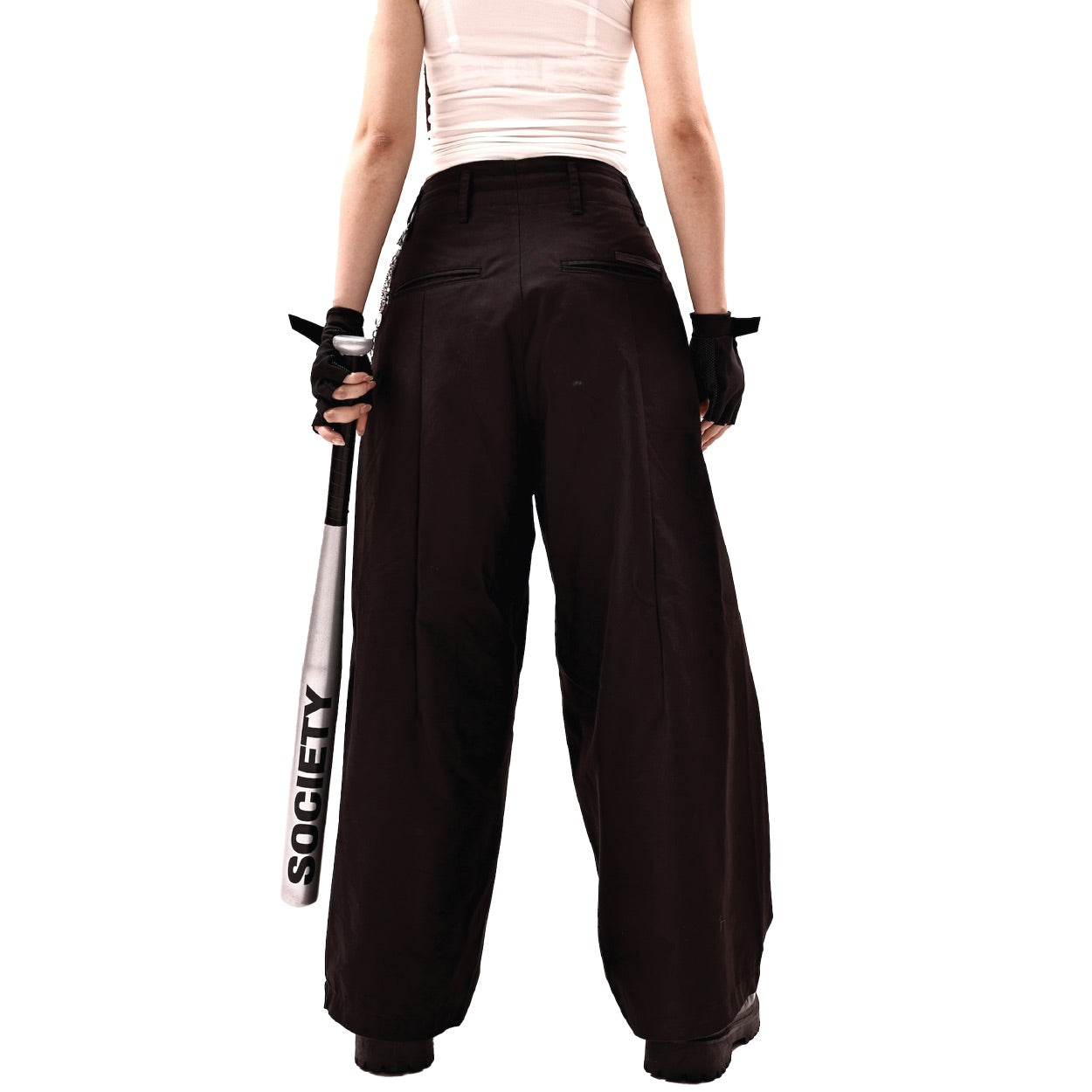 Society | Orda Mechanica Parachute Curved Pants Black - SWAGANZ
