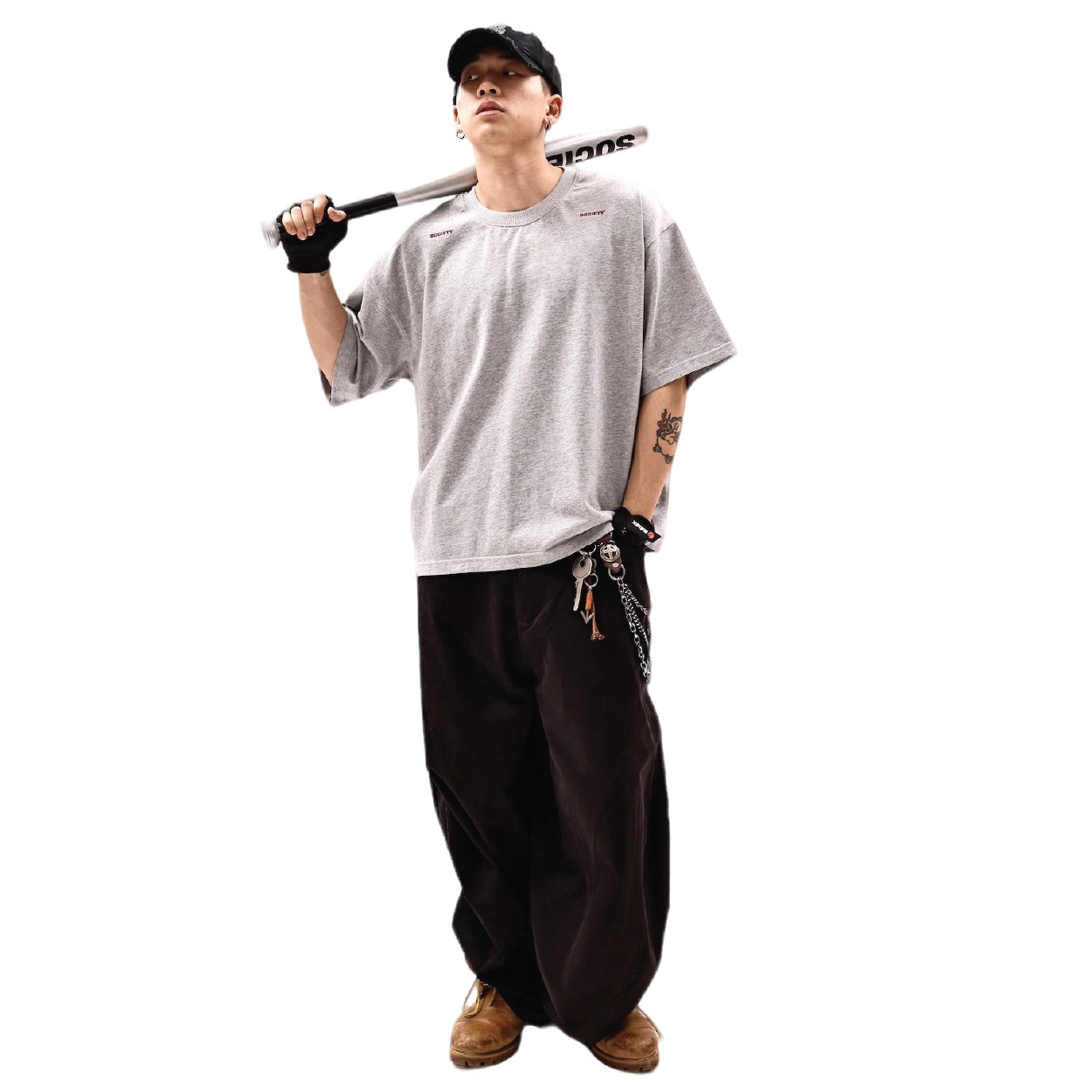 SOCIETY | Orda Mechanica Uniform Tee Grey - SWAGANZ
