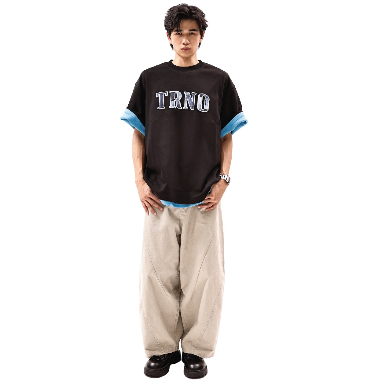 TRNO | Varsity Tee Denim - SWAGANZ