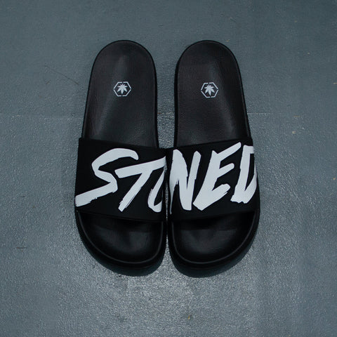 Stoned WBB | Logo Sandals Black