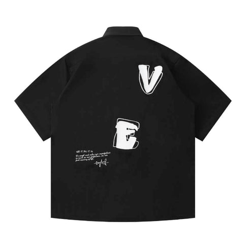 EGLAF | Love logo Short Sleeve Shirt Black