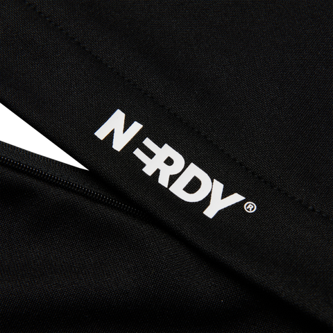 NERDY | Two-Way Zipper Wide Track Pants Black