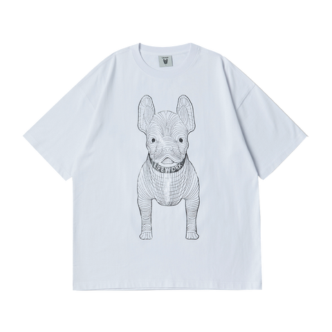 LifeWork | Gold Silver Dog S/S T-Shirt White Silver