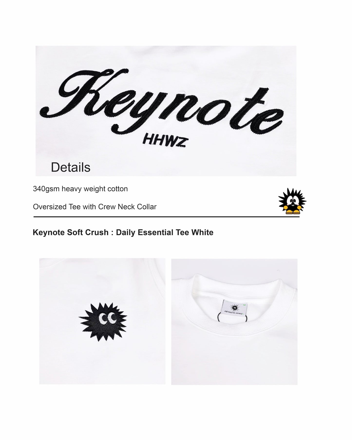 KEYNOTE | Daily Essential Tee White - SWAGANZ