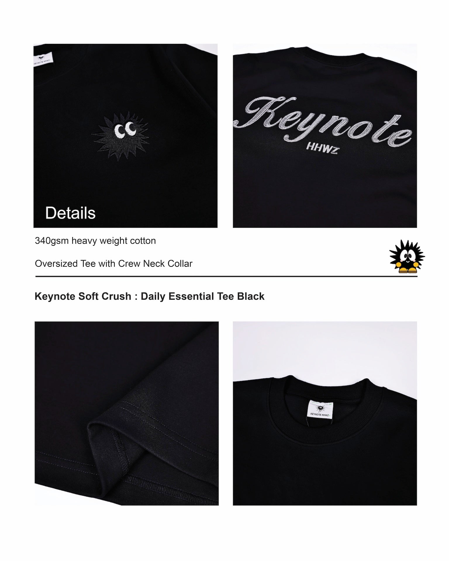 KEYNOTE | Daily Essential Tee Black - SWAGANZ