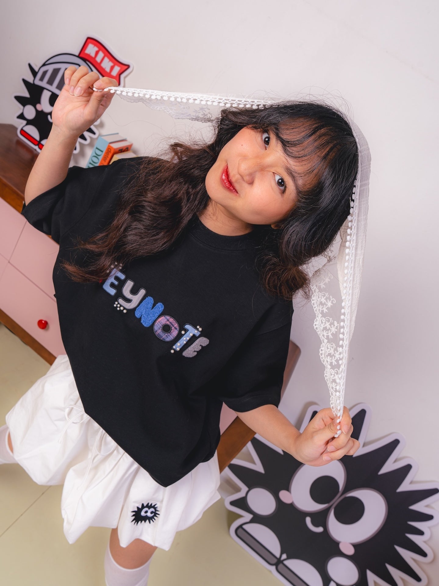 KEYNOTE | Holiday Patchwork Tee Black - SWAGANZ