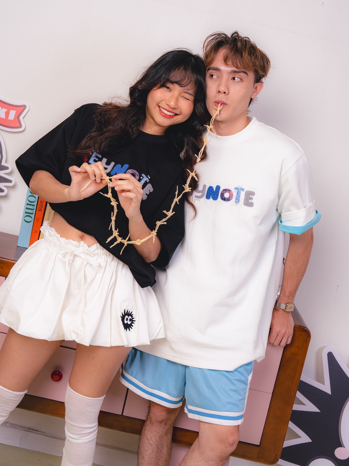 KEYNOTE | Holiday Patchwork Tee Black - SWAGANZ